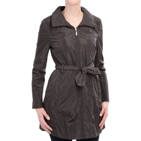 65%OFF 女性のドレスコート エレントレーシー収納可能レインジャケット - （女性用）密航フード Ellen Tracy Packable Rain Jacket - Stowaway Hood (For Women)